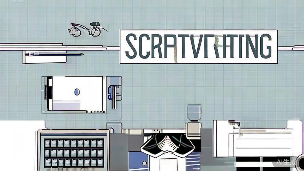 High-quality business illustration regarding script writing, minimal flat design