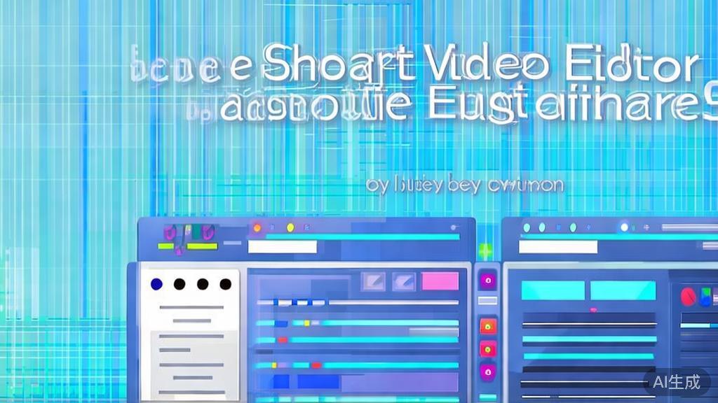 Flat vector illustration of short video editing software comparison, dashboard style, soft blue gradient