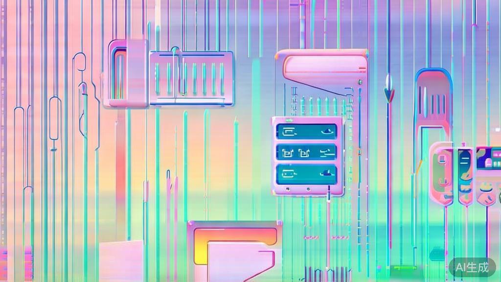 Flat vector illustration of combining AI and traditional creation, dashboard style, soft blue gradient