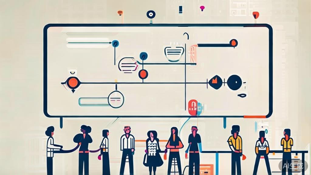 "High-quality business illustration regarding audience feedback in creative processes, minimal flat design"