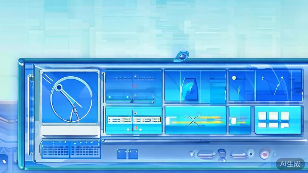 Flat vector illustration of video editing techniques, dashboard style, soft blue gradient