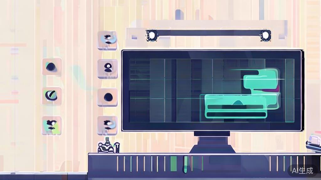 "High-quality business illustration regarding video editing automation issues, minimal flat design"
