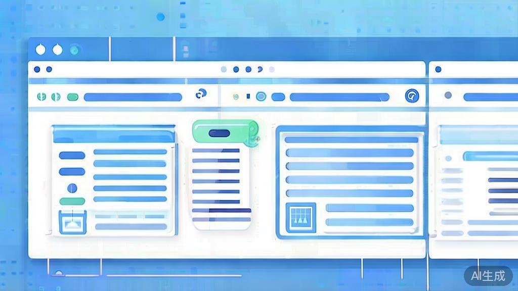 Flat vector illustration of script writing generator comparison, dashboard style, soft blue gradient