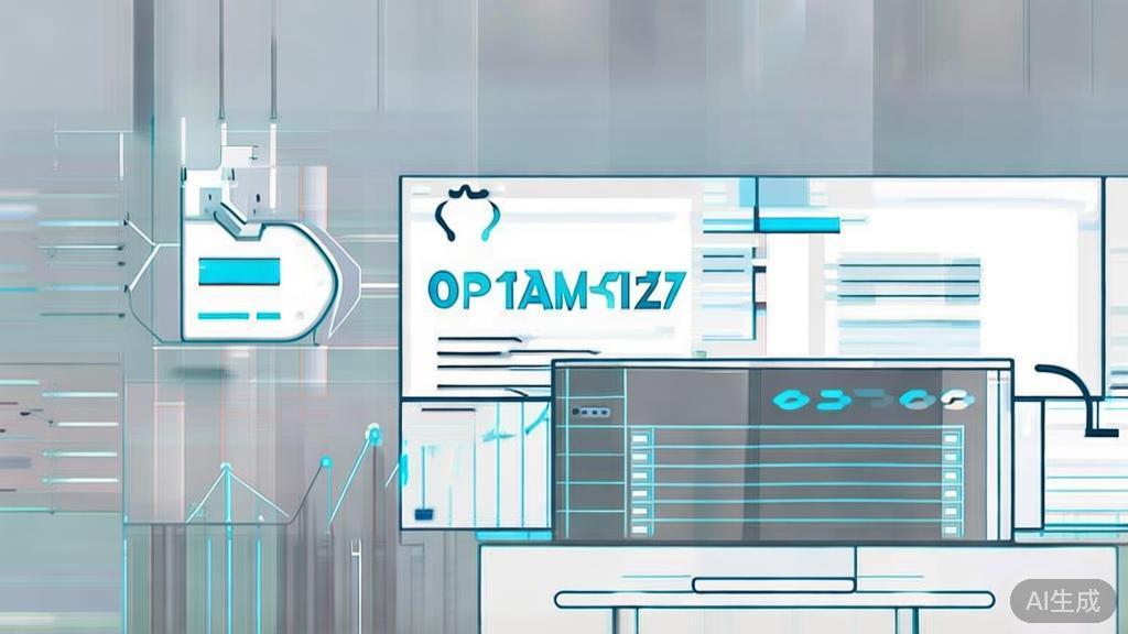 High-quality business illustration regarding script optimization, minimal flat design