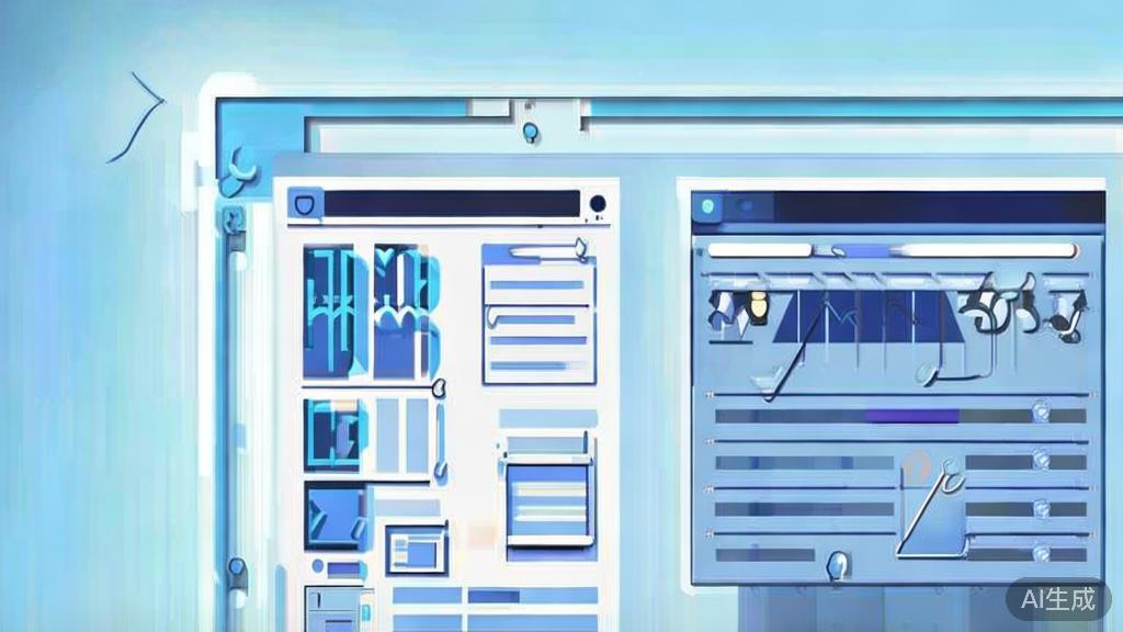 Flat vector illustration of drama script editing process, dashboard style, soft blue gradient