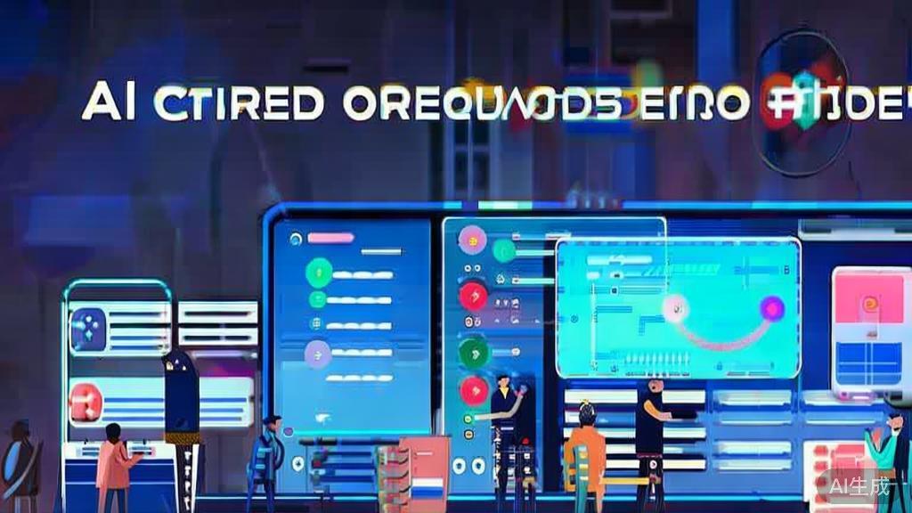 "Flat vector illustration depicting the future of video editing with AI technology, showcasing features like collaboration, smart editing, and diverse content creation"