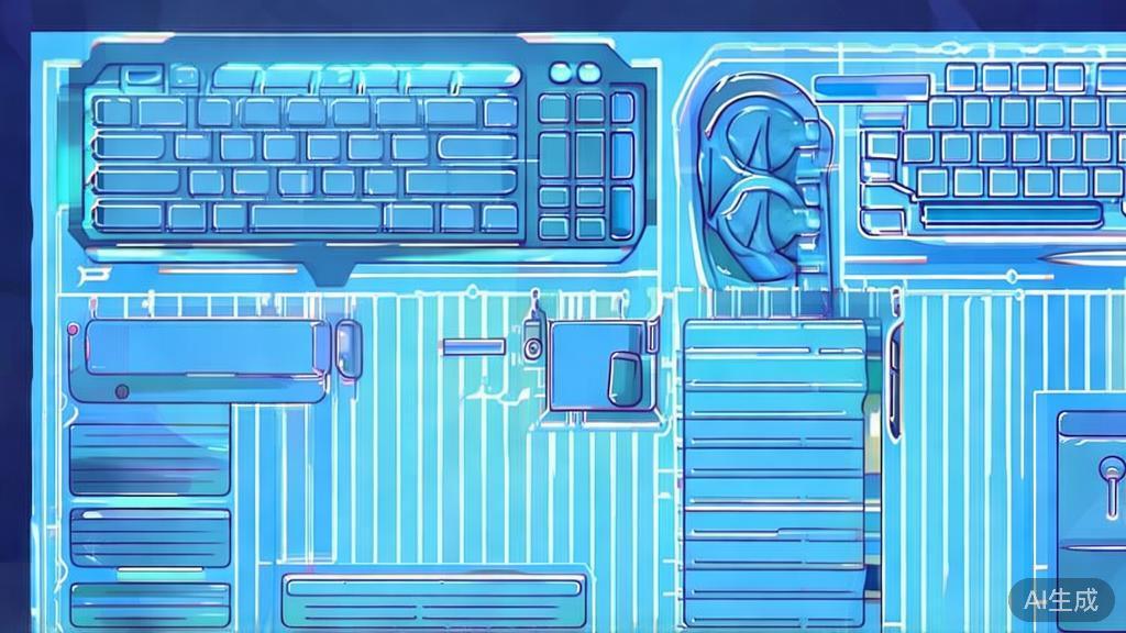 Flat vector illustration of script writing tools, dashboard style, soft blue gradient