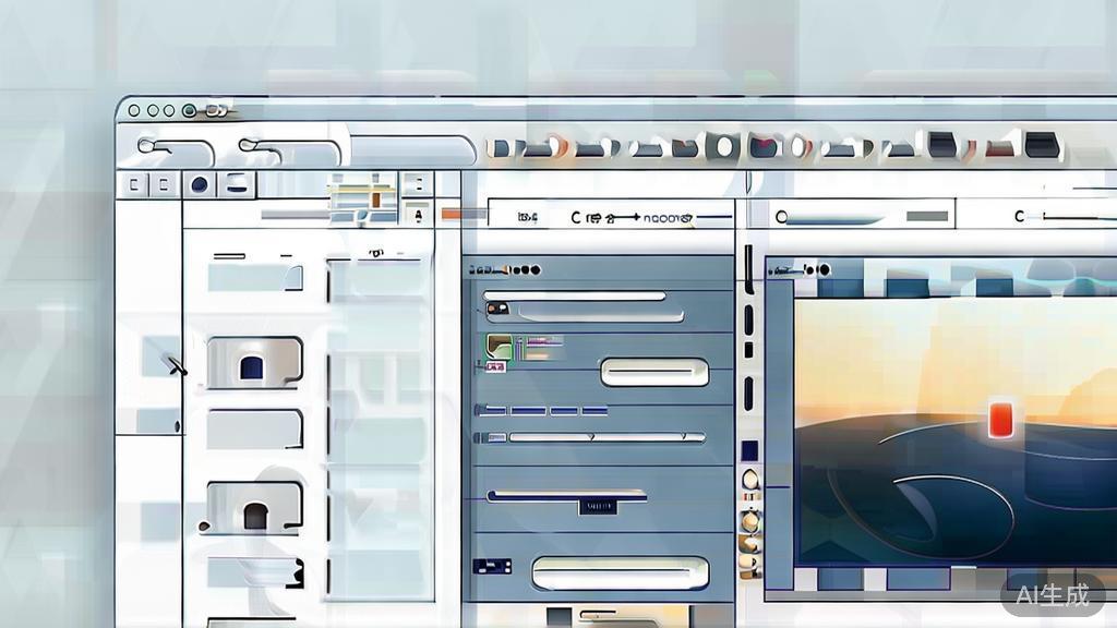 "High-quality business illustration regarding user-friendly video editing tools, minimal flat design"