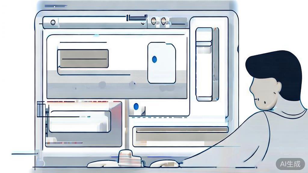 "Flat vector illustration of a user editing a video on a laptop, minimalist design"