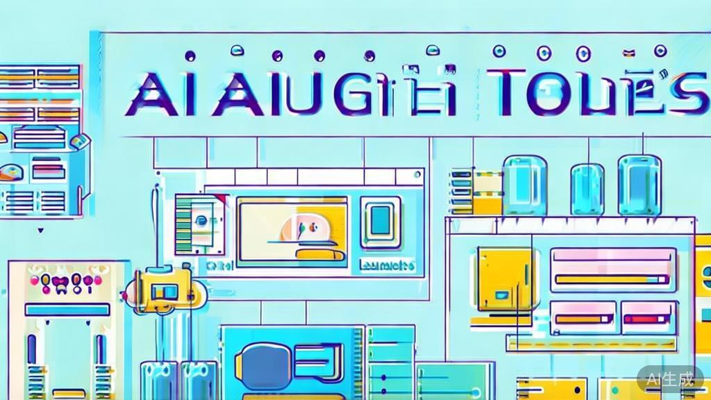 "High-quality business illustration regarding AI tools in education, minimal flat design"