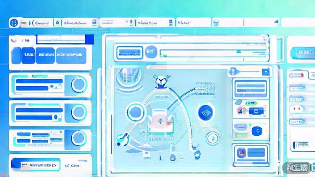 Flat vector illustration of AI drama production process, dashboard style, soft blue gradient