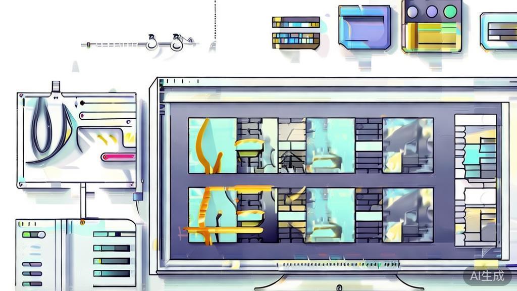 "High-quality illustration of film editing process, minimal flat design"
