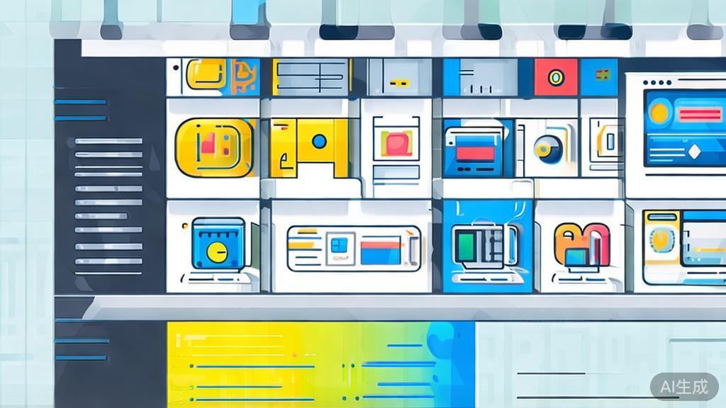 High-quality business illustration regarding digital tools comparison, minimal flat design