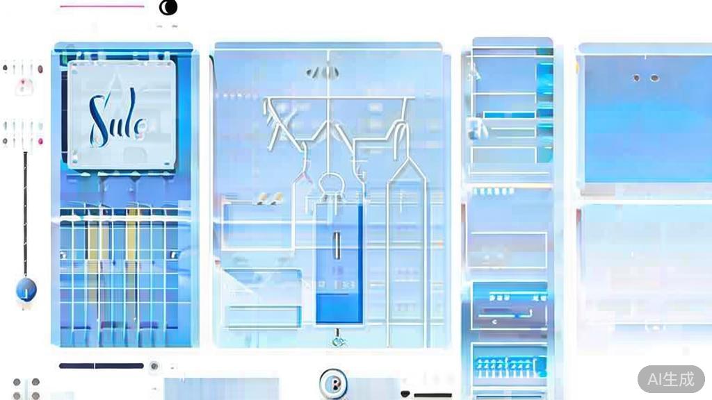 Flat vector illustration of script theme and style determination, dashboard style, soft blue gradient