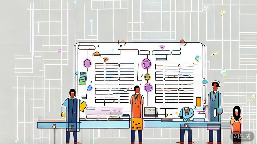 High-quality business illustration of collaborative script writing community, minimal flat design