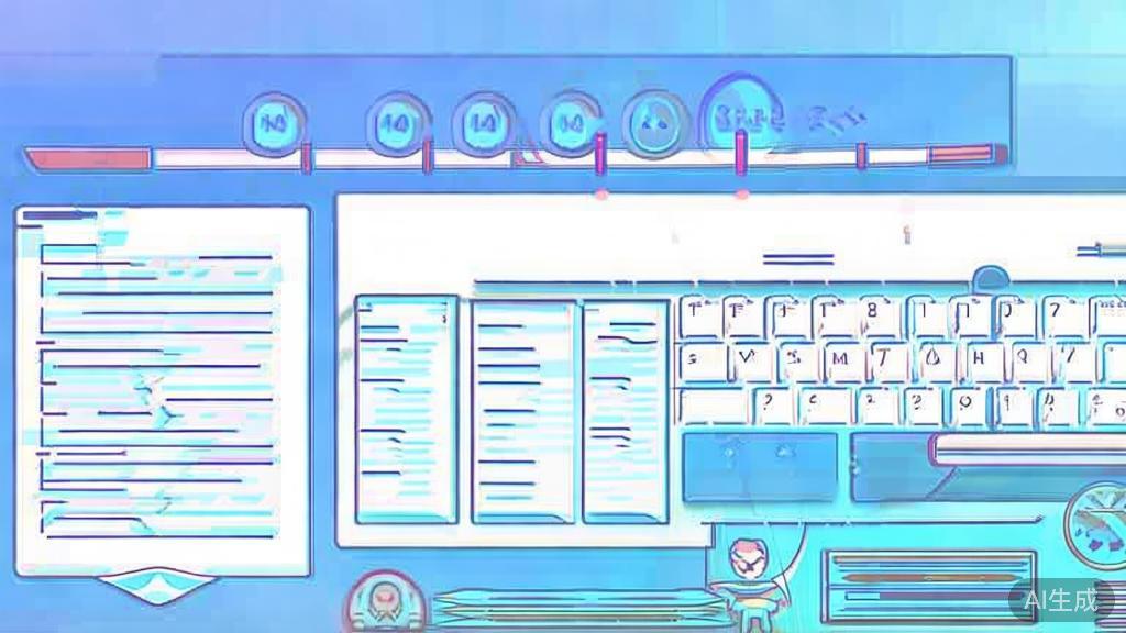 Flat vector illustration of script writing process, dashboard style, soft blue gradient