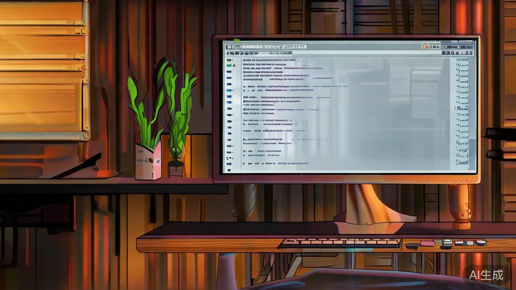 High-quality illustration of a person using a computer for script writing, minimalist design