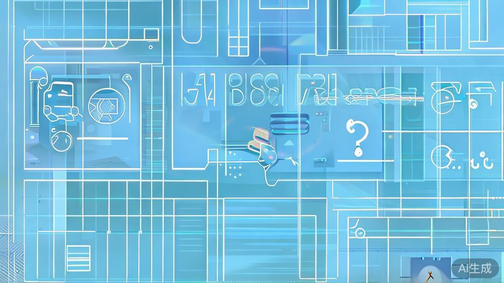 "Flat vector illustration of challenges in AI video generation, dashboard style, soft blue gradient"