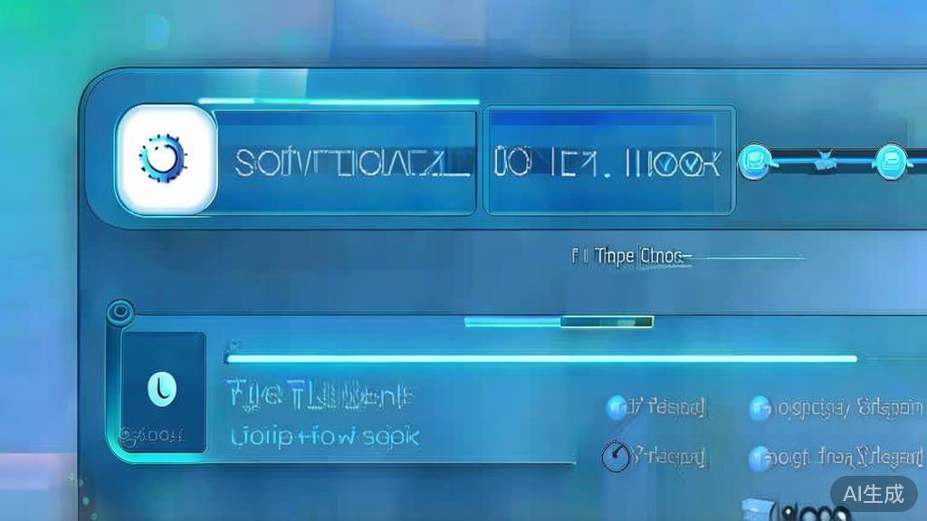 Flat vector illustration of software compatibility check, dashboard style, soft blue gradient
