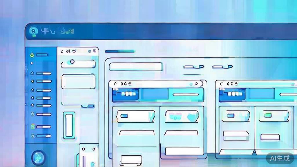 "Flat vector illustration of software comparison, dashboard style, soft blue gradient"