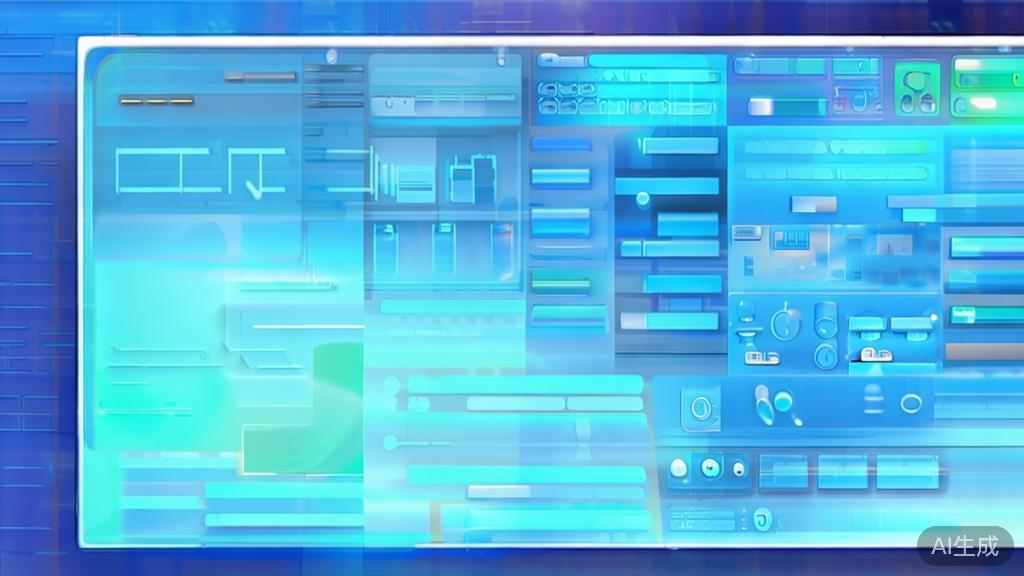 Flat vector illustration of animated videos, dashboard style, soft blue gradient