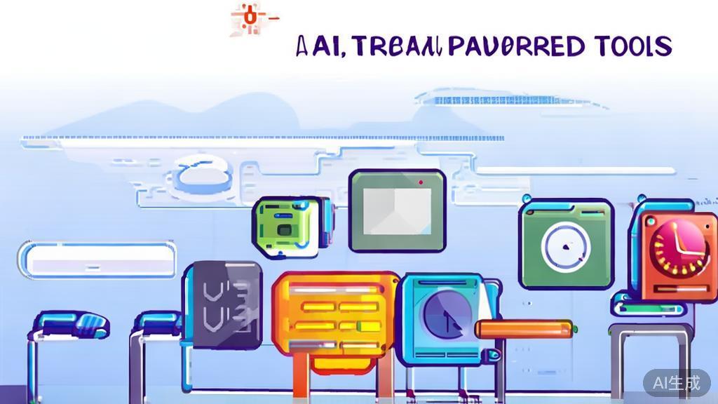 "High-quality business illustration regarding AI tools enhancing creativity and efficiency in animated image creation, minimal flat design"