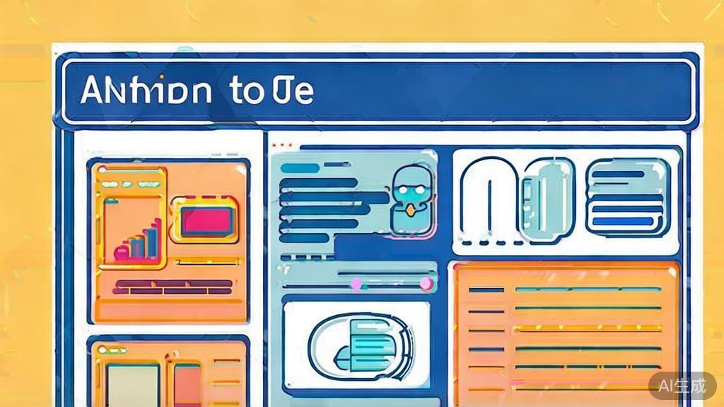 "Flat vector illustration showing tips for creating engaging animated images, including simplicity and color contrast, dashboard style"