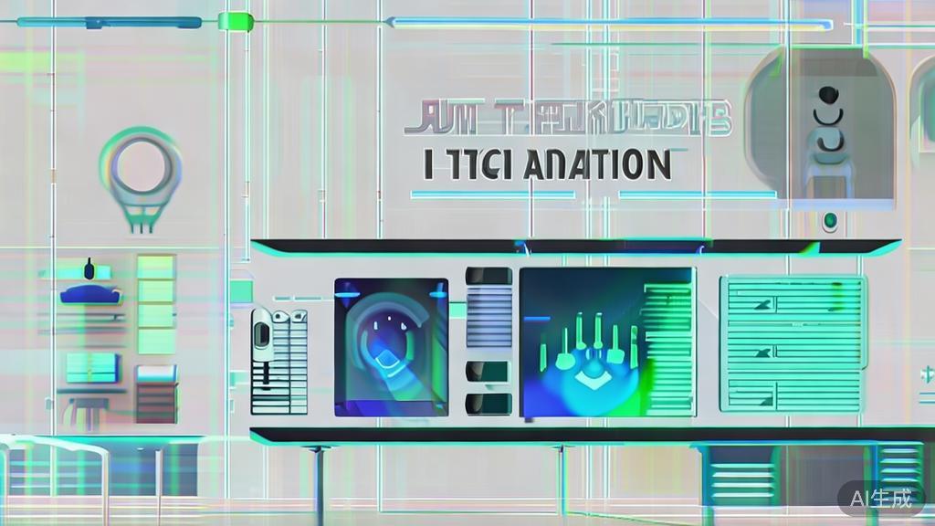 High-quality business illustration regarding future trends in AI animation, minimal flat design