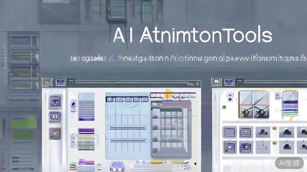 High-quality business illustration regarding evaluating AI animation tools, minimal flat design