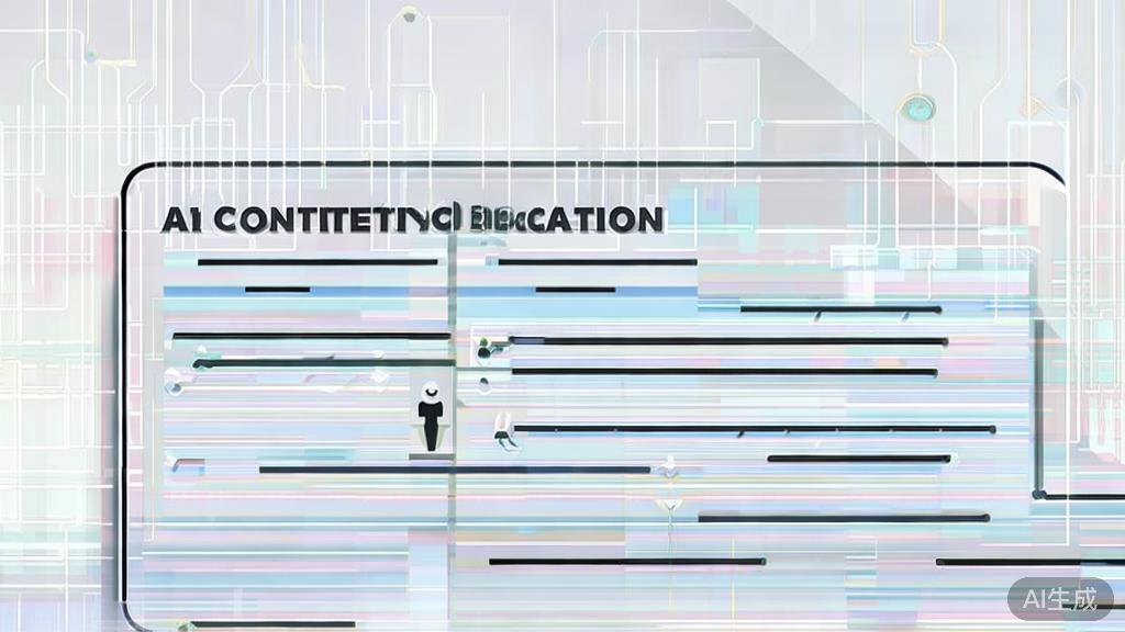 "High-quality business illustration regarding AI content moderation, minimal flat design"