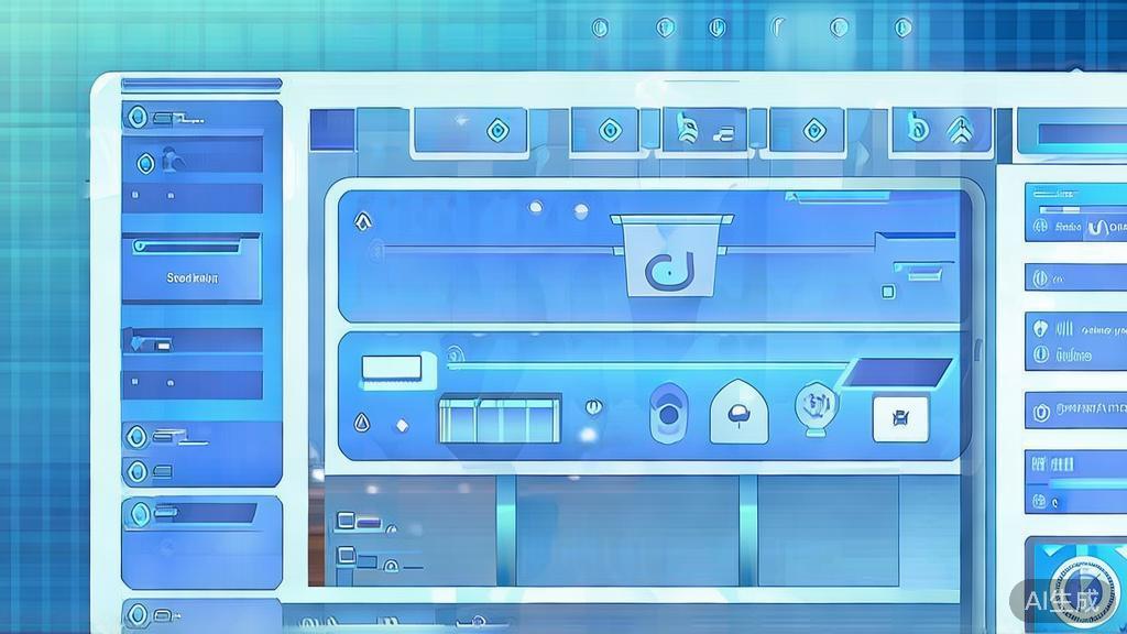 Flat vector illustration of Animaker interface, dashboard style, soft blue gradient