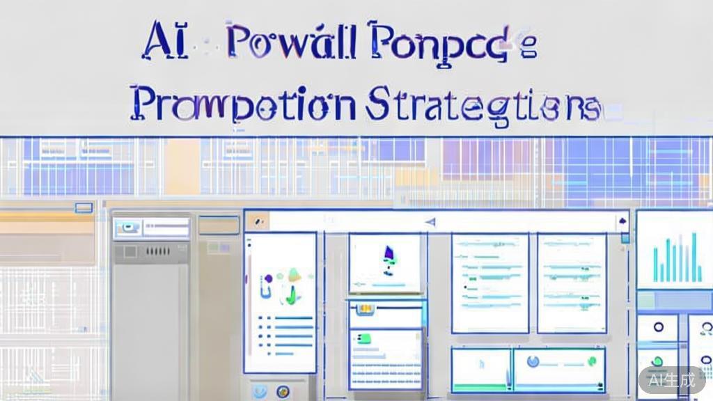 High-quality illustration of video promotion strategies using AI tools, minimal flat design