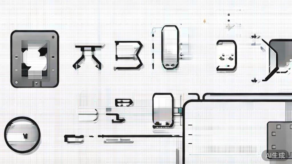 Illustration of automated video editing features, minimal flat design