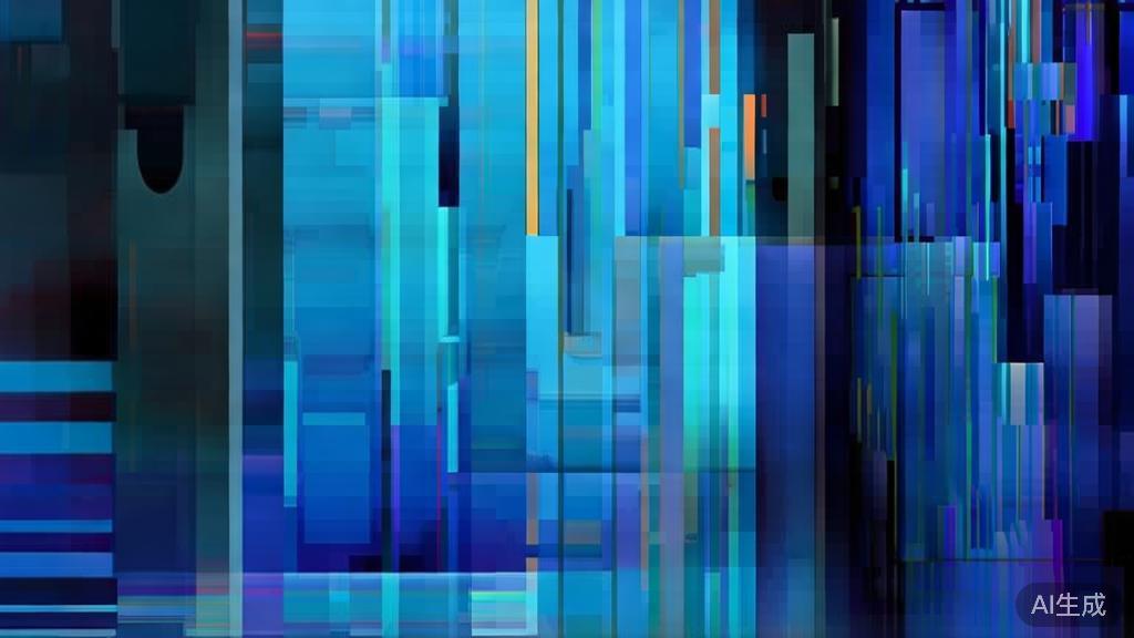 "Flat vector illustration of layers in animation video, showing depth and visual elements, soft blue gradient"