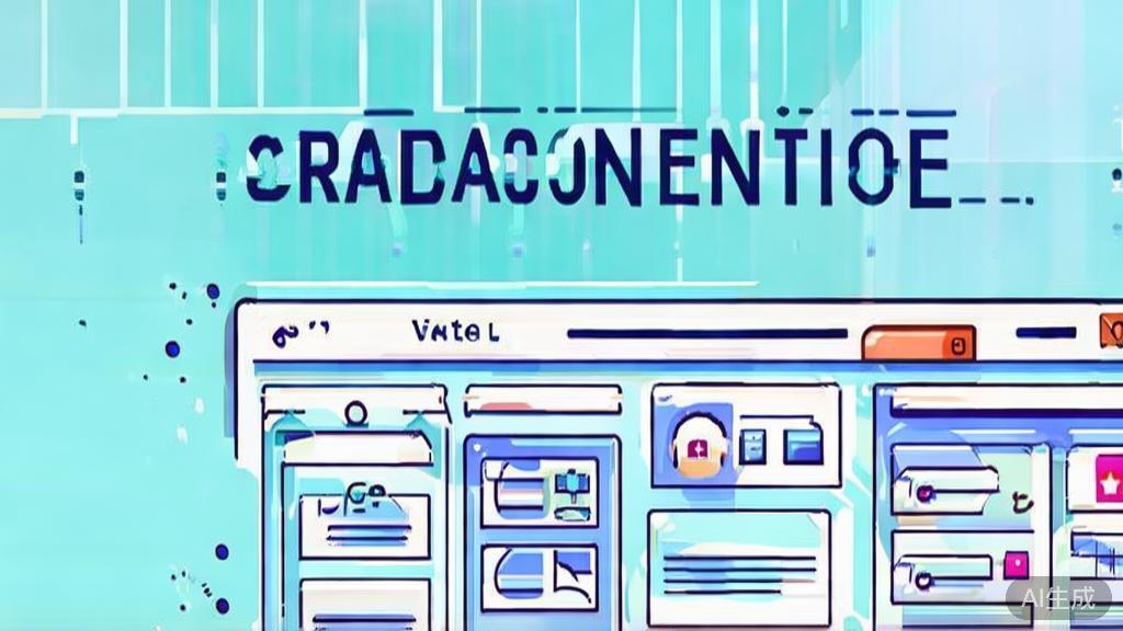 Flat vector illustration of viral content creation process, dashboard style, soft blue gradient