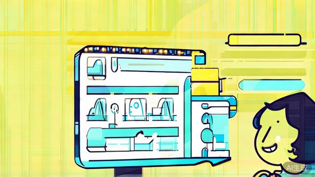 Illustration of a successful video generation process, featuring a happy user, minimalist design