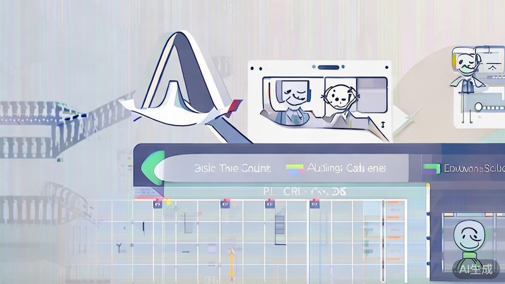 High-quality business illustration regarding AI in filming schedule management, minimal flat design