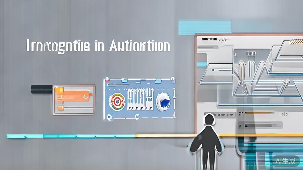 High-quality business illustration regarding AI in animation, minimal flat design