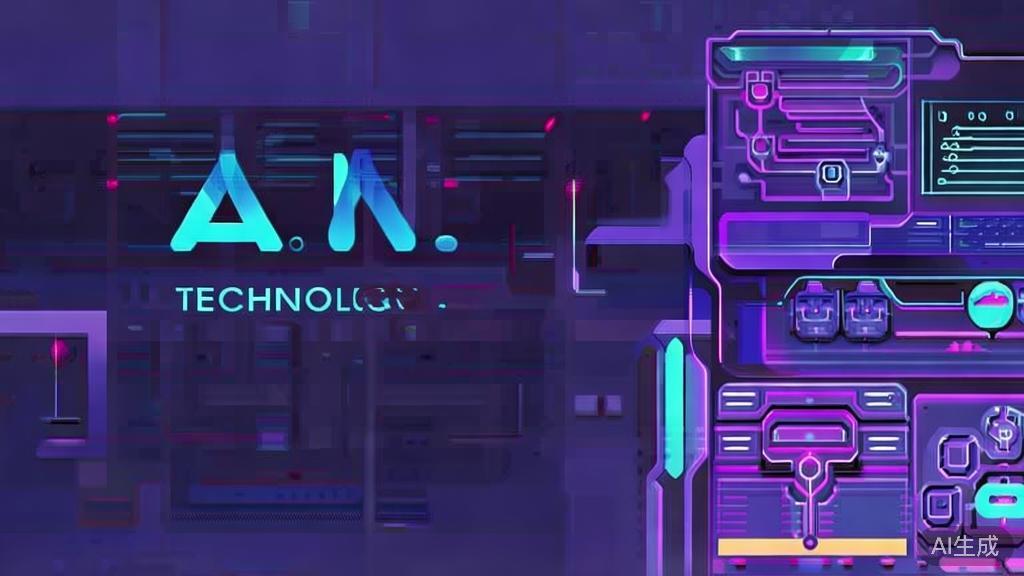 Flat vector illustration of AI technology in animation, minimal flat design