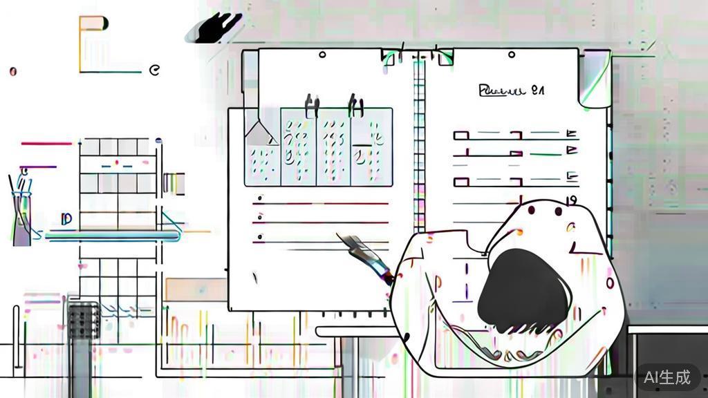 Flat vector illustration of a person managing time with a planner, minimal flat design