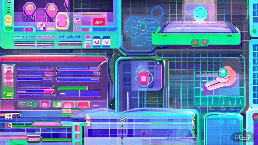 "Flat vector illustration of future video trends, including personalization, interactivity, and immersive experiences"