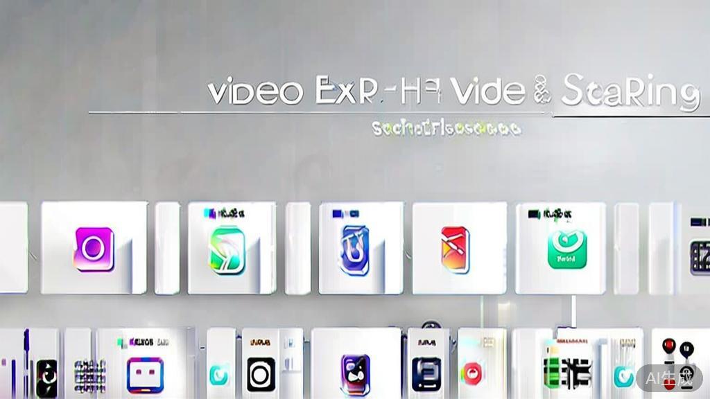 "Illustration of a successful video export and sharing process, showing various platforms where videos can be shared, minimalist design"