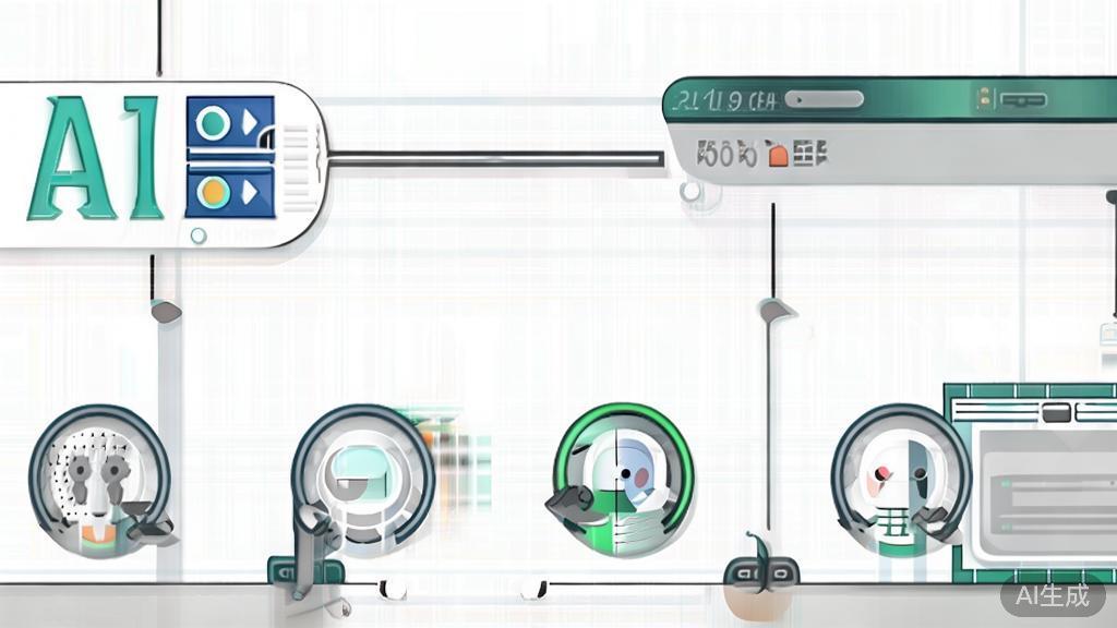 High-quality business illustration showcasing a tutorial for AI video creation, minimal flat design