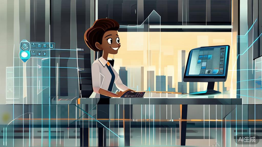 "High-quality business illustration of a video creator using AI tools, corporate style"