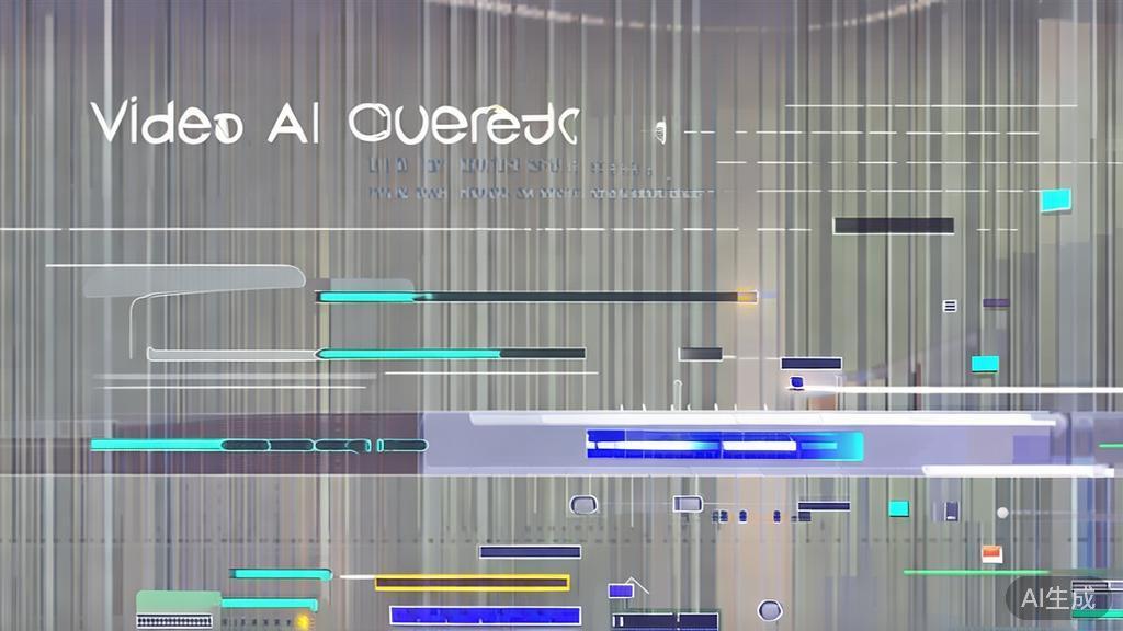 High-quality illustration of fast AI video generation process, minimal flat design