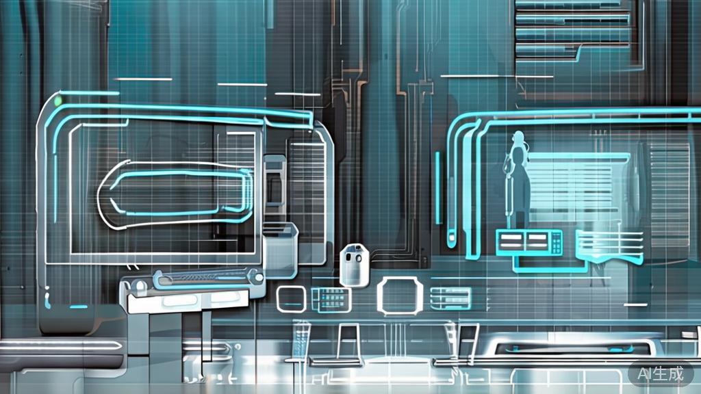 "High-quality illustration of future of AI in movie creation, minimal flat design"