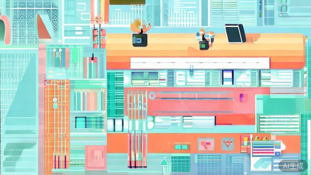 "Flat vector illustration of Vyond animation creation process, showcasing team collaboration and export options, minimal flat design"