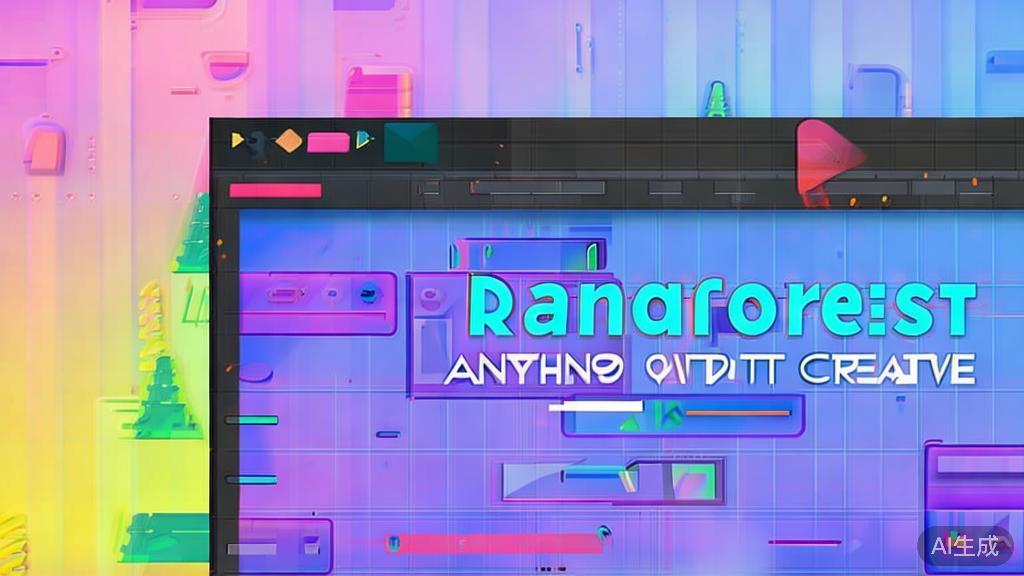 "High-quality illustration of Renderforest interface, highlighting animation and video creation features, minimal flat design"