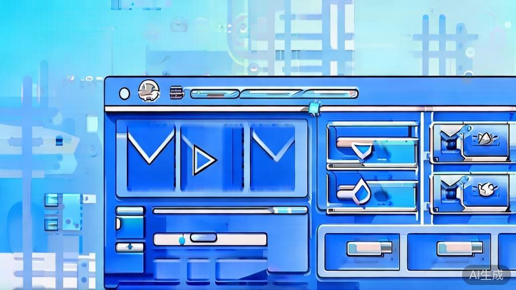 "Flat vector illustration of video publishing and promotion, dashboard style, soft blue gradient"