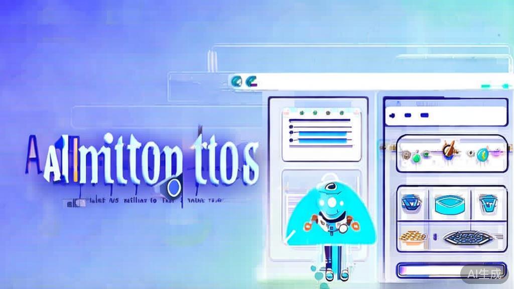 Flat vector illustration of AI animation tools comparison, dashboard style, soft blue gradient